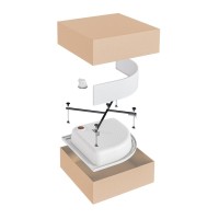 Поддон для душа 1MarKa Volta 90х90 с сифоном