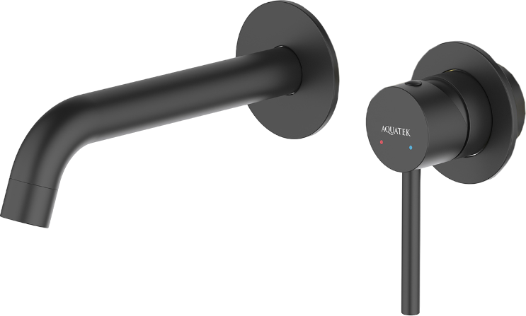 Смеситель для раковины AQUATEK Европа AQ1313MB С ВНУТРЕННЕЙ ЧАСТЬЮ, матовый черный