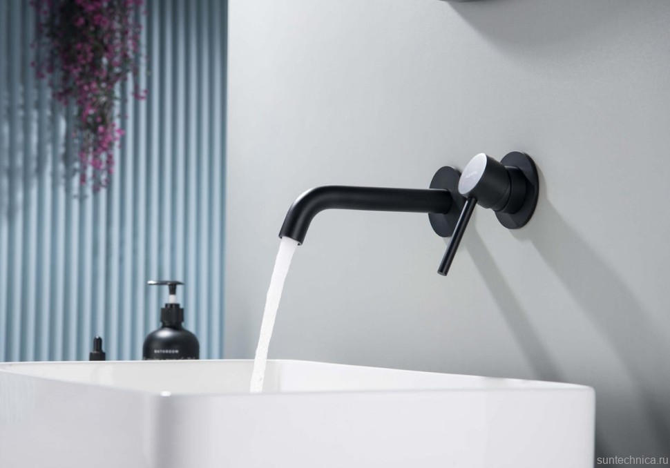 Смеситель для раковины AQUATEK Европа AQ1313MB С ВНУТРЕННЕЙ ЧАСТЬЮ, матовый черный