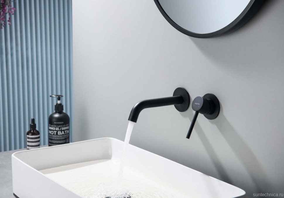 Смеситель для раковины AQUATEK Европа AQ1313MB С ВНУТРЕННЕЙ ЧАСТЬЮ, матовый черный