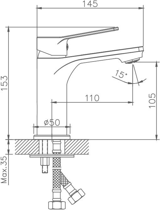 Смеситель для раковины Haiba HB559 HB10559