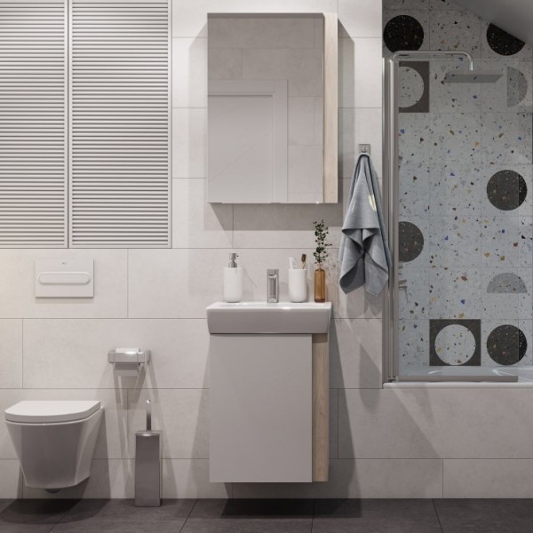 Мебель для ванной комнаты AQUATON Кантри 50 белый/дуб верона