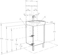 Мебель для ванной комнаты AQUATON Кантри 50 белый/дуб верона