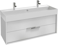 Мебель для ванной комнаты Jacob Delafon Vivienne 120 белая блестящая, раковина белая