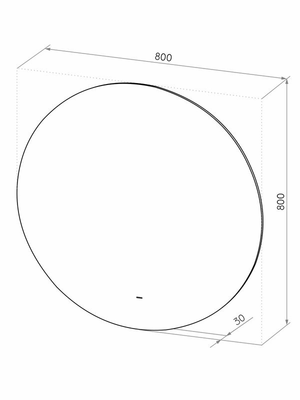 Зеркало круглое CONTINENT Ledh Ajour 80 см, сенсорное, с подсветкой