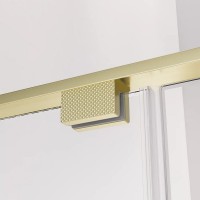Душевой уголок Veconi Premium Alassio SP G 140х80, профиль брашированное золото, стекло прозрачное