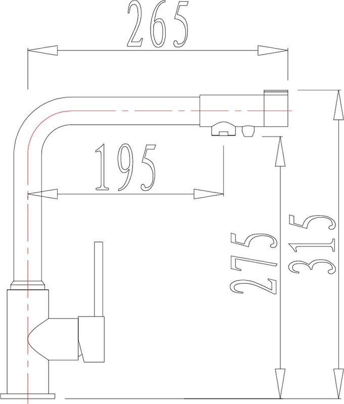 Смеситель для кухни Kaiser Teka 13044-15 сталь