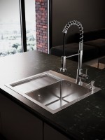 Мойка кухонная РМС MRK-5851R R c дозатором, серый