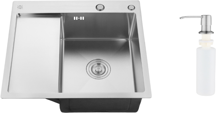 Мойка кухонная РМС MRK-5851R R c дозатором, серый