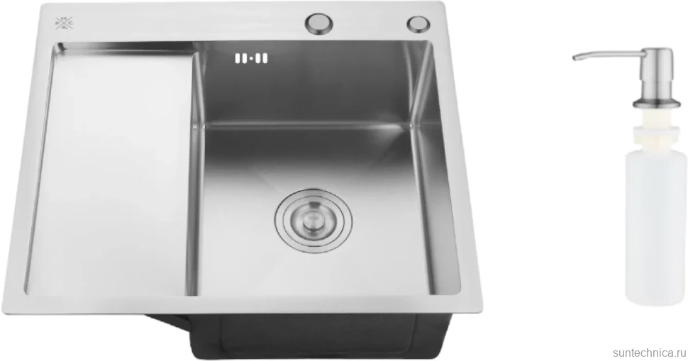 Мойка кухонная РМС MRK-5851R R c дозатором, серый