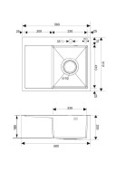 Мойка кухонная РМС MRK-5851R R c дозатором, серый