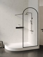 Поддон для душа Abber AD3E129 R 120х90 см, асимметричный, белый