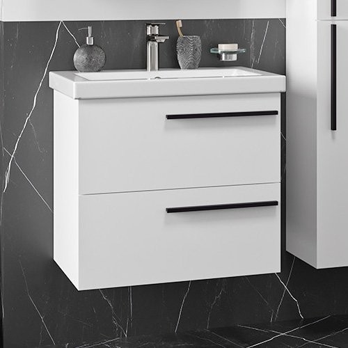 Тумба с раковиной Misty Ненси 60 белая