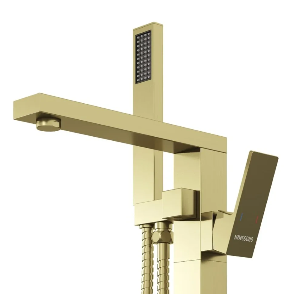 Напольный смеситель для ванны с душем Grossman Falcon 530.K35.08.320 золото