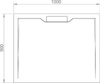 Поддон для душа RGW Stone Tray STE MB 100x90, черный мрамор