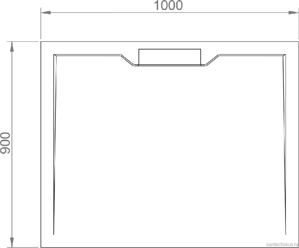 Поддон для душа RGW Stone Tray STE MB 100x90, черный мрамор
