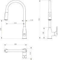 Смеситель для кухни Haiba HB73816 хром