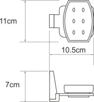 Набор Стакан Wasserkraft Lopau K-6028D + Мыльница K-6029