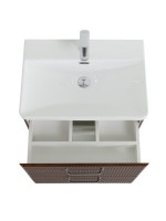 Тумба с раковиной BelBagno Due 50 ручки хром полированный, noce