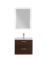 Тумба с раковиной BelBagno Due 50 ручки хром полированный, noce