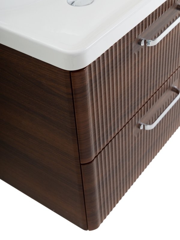 Тумба с раковиной BelBagno Due 50 ручки хром полированный, noce