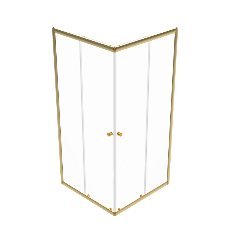 Душевой уголок Triton Вента -Голд 90х90, профиль золото, стекло прозрачное