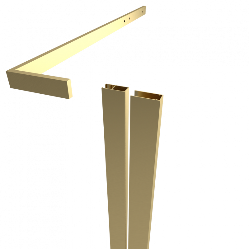 Душевой уголок Triton Вента -Голд 90х90, профиль золото, стекло прозрачное