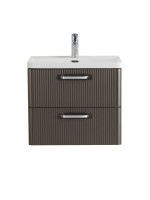 Мебель для ванной комнаты BelBagno Due 60 ручки хром полированный, оружейная сталь