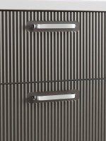 Мебель для ванной комнаты BelBagno Due 60 ручки хром полированный, оружейная сталь