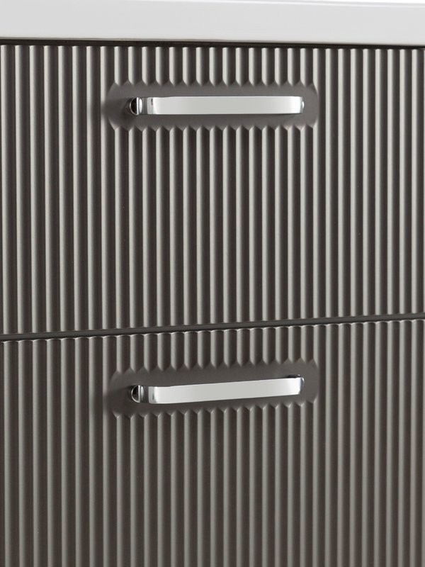 Мебель для ванной комнаты BelBagno Due 60 ручки хром полированный, оружейная сталь