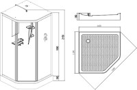 Душевая кабина Esbano Elegancia ESKB110PR