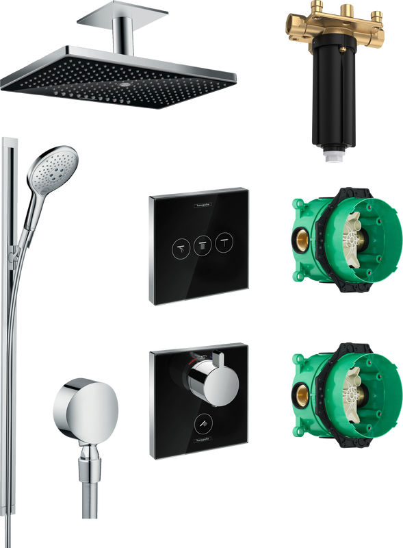 Душевой комплект Hansgrohe Rainmaker Select 460 (3 jet) 24006600 + 26626000 + 27506000 + 15735600 + 15736600