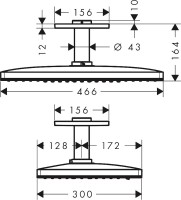 Душевой комплект Hansgrohe Rainmaker Select 460 (3 jet) 24006600 + 26626000 + 27506000 + 15735600 + 15736600