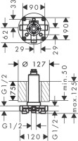 Душевой комплект Hansgrohe Rainmaker Select 460 (3 jet) 24006600 + 26626000 + 27506000 + 15735600 + 15736600