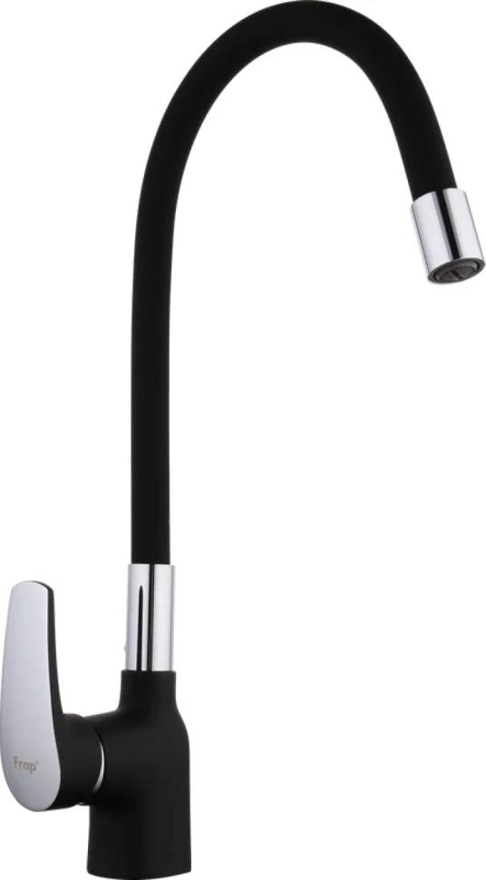Смеситель для кухни Frap F4453-04 с гибким изливом, черный