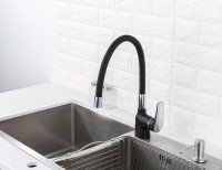 Смеситель для кухни Frap F4453-04 с гибким изливом, черный