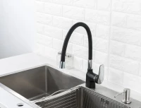 Смеситель для кухни Frap F4453-04 с гибким изливом, черный Смеситель для кухни Frap F4453-04 с гибким изливом, черный