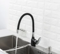 Смеситель для кухни Frap F4453-04 с гибким изливом, черный Смеситель для кухни Frap F4453-04 с гибким изливом, черный