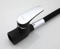 Смеситель для кухни Frap F4453-04 с гибким изливом, черный Смеситель для кухни Frap F4453-04 с гибким изливом, черный