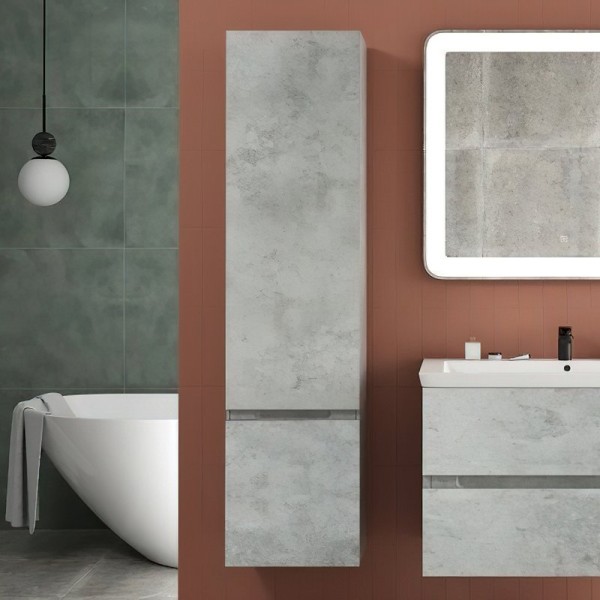 Шкаф пенал для ванной Art&Max Techno 40 бетон лофт натуральный, R