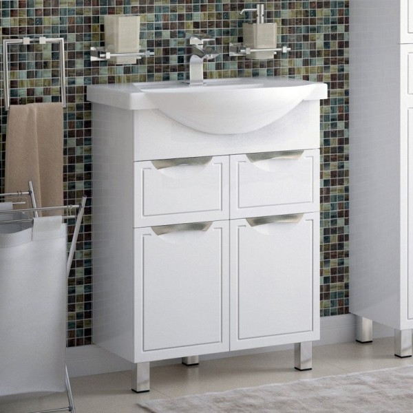 Тумба с раковиной Corozo Монро Z2 65 белая