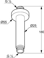 Кронштейн для верхнего душа Kludi A-QA 6651539-00