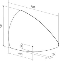 Зеркало CONTINENT Jazz 90х70, с подсветкой