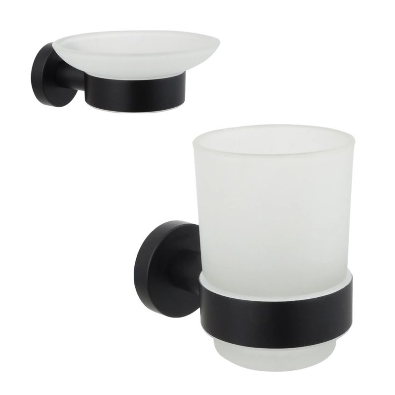 Набор Стакан AQUATEK Вега AQ4004MB + Мыльница AQ4003MB