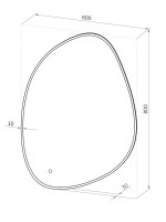 Зеркало CONTINENT Led Mojo 60х80 см, сенсорное, с холодной подсветкой