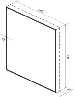 Зеркало Wellsee 7 Rays’ Spectrum 50х60 с подсветкой, черное