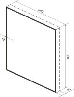 Зеркало Wellsee 7 Rays’ Spectrum 50х60 с подсветкой, черное