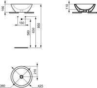 Накладная раковина Ideal Standard Strada K078301 45 см