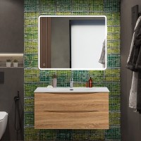 Тумба под раковину BelBagno Marino-cer-n 100 подвесная, rovere bianco