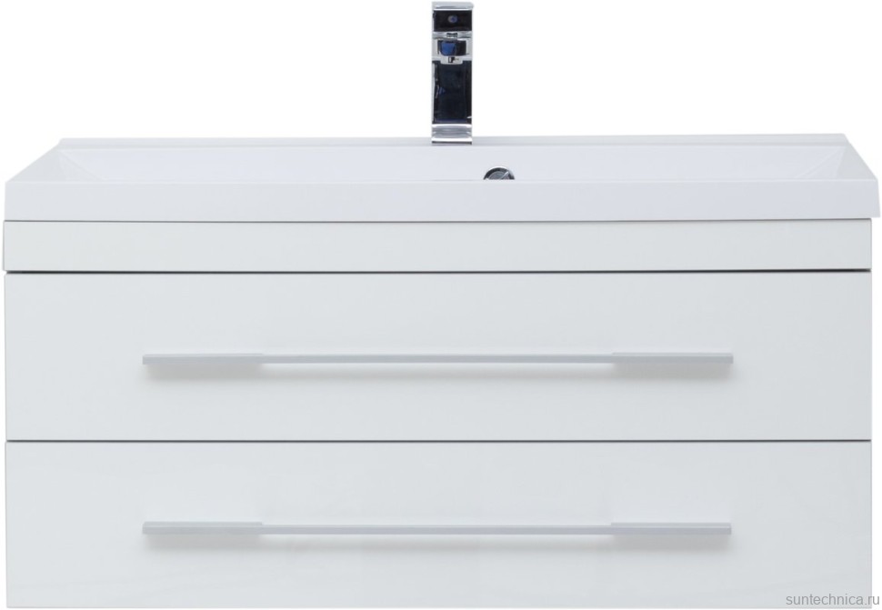 Тумба с раковиной Aquanet Верона 90 подвесная белая